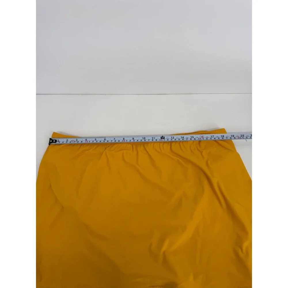 Sunsets Womens Plus Sz 22 Mustard Yellow Swim Skirt Built-in Brief